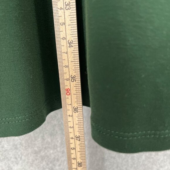 J Jill Wearever Button Front Tunic Top Dress Size XL Green Stretch Jersey Knit - Picture 4 of 11